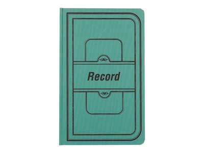 National Brand Canvas Tuff Series Record Book, 7.63 x 12.13, Green, 300 Sheets/Book (A66300R)