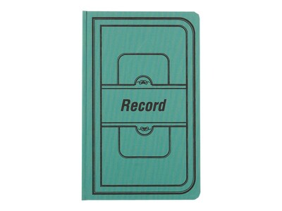 National Brand Canvas Tuff Series Record Book, 7.63 x 12.13, Green, 150 Sheets/Book (A66300R)