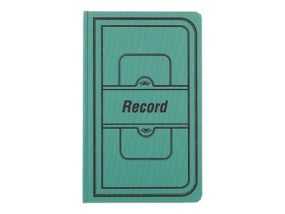 National Brand Canvas Tuff Series Record Book, 7.63 x 12.13, Green, 75 Sheets/Book (A66150R)