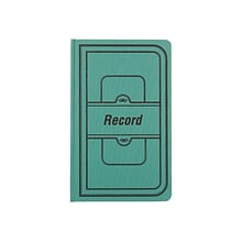 National Brand Canvas Tuff Series Record Book, 7.63 x 12.13, Green, 75 Sheets/Book (A66150R)