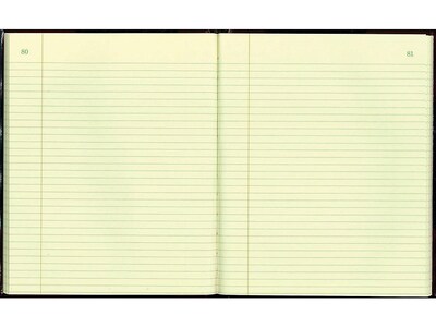 Rediform Texhide Record Book, 7 7/8 x 10, Black, 80 Sheets/Book (56211)