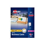 Avery Clean Edge Business Cards, 3.5 x 2, Uncoated, White, 1000/Pack (5874)