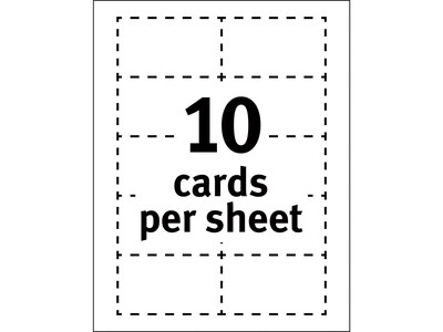 Avery Clean Edge Business Cards, 3.5" x 2", Uncoated, White, 1000/Pack (5874)