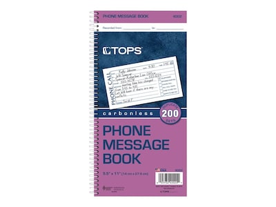 TOPS Message Pad, 5.5 x 11, White, 50 Sheets/Pad (4002)