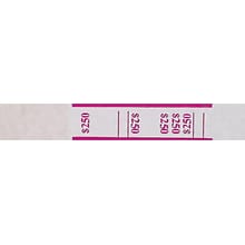 Pap-R Products Currency Straps, Pink, 1000/Pack (400250)