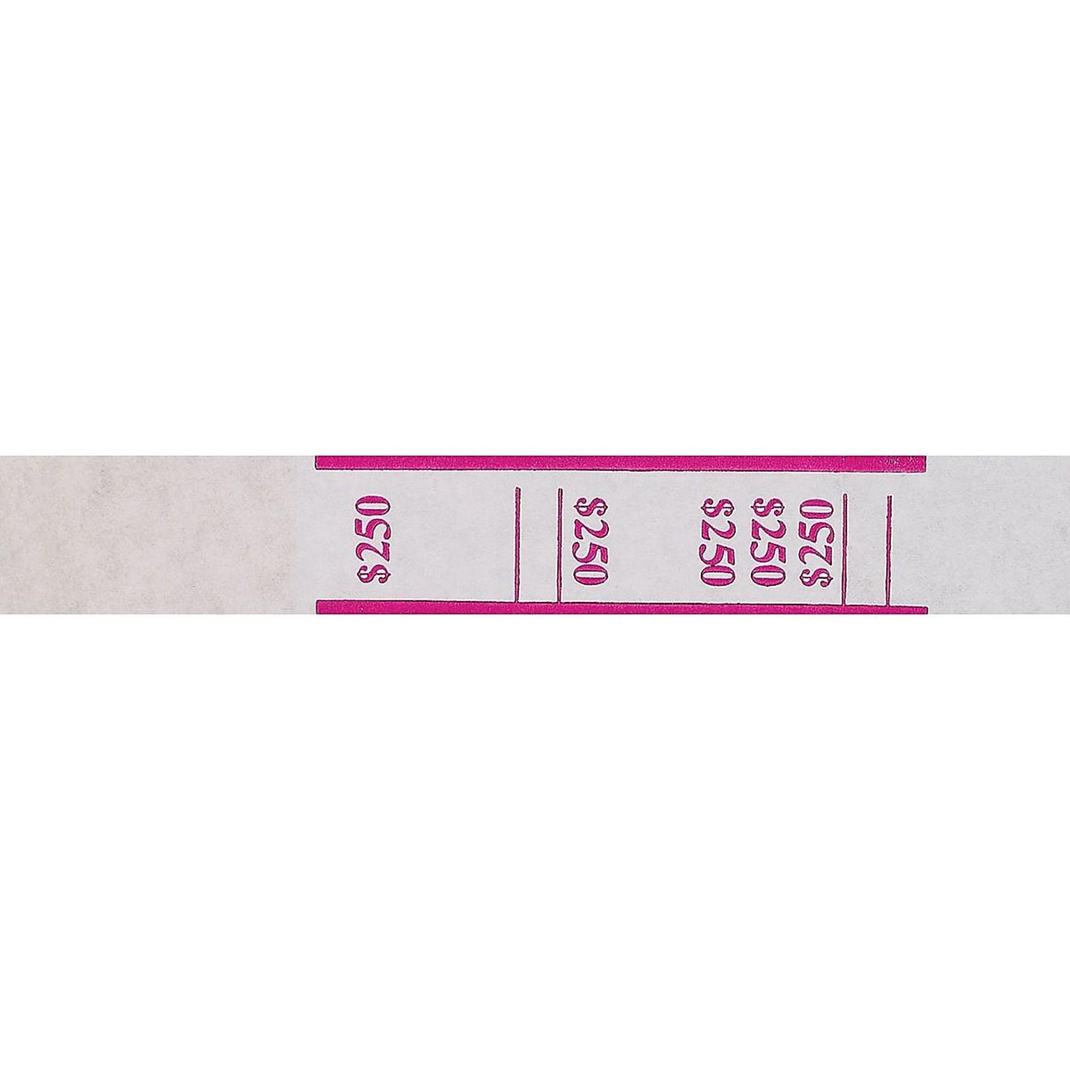 Pap-R Products Currency Straps, Pink, 1000/Pack (400250)