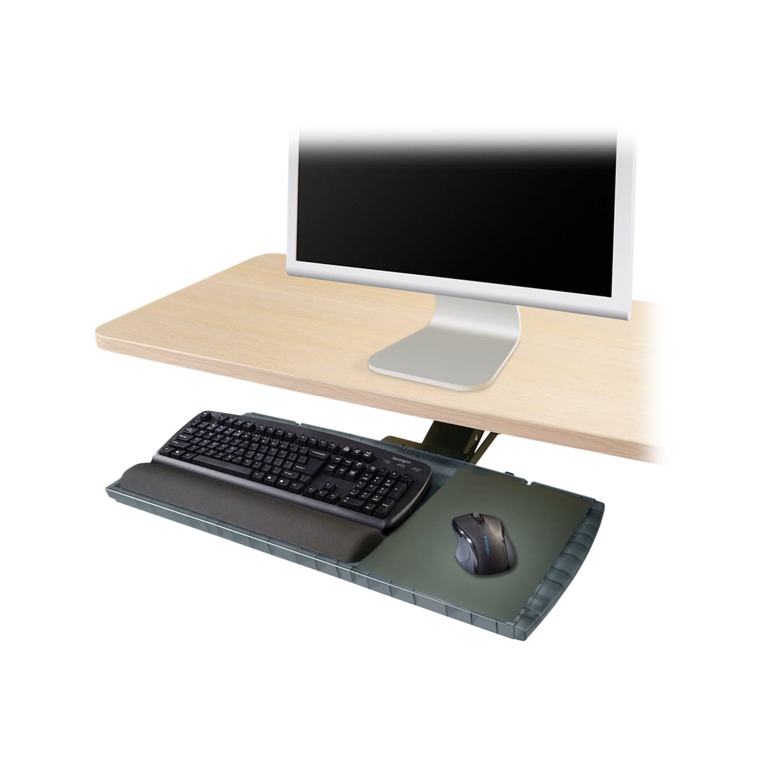 Kensington Underdesk Platform Adjustable Keyboard Tray, Gray (60067)