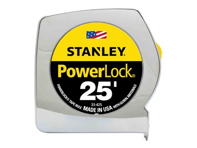 Stanley PowerLock 25 Tape Measure, Mylar-coated (33-425)