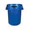 Rubbermaid Brute Outdoor Trash Can, Blue Resin, 44 Gal. (FG264360BLUE)