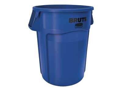 Rubbermaid Brute Outdoor Trash Can, Blue Resin, 44 Gal.