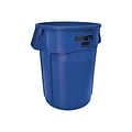 Rubbermaid Brute Outdoor Trash Can, Blue Resin, 44 Gal. (FG264360BLUE)