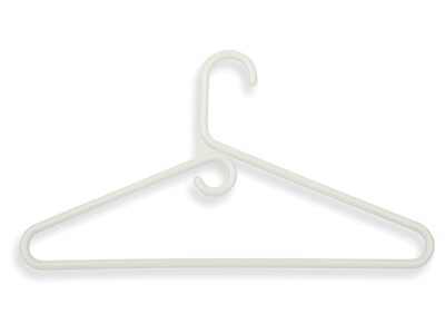 Honey-Can-Do Heavy-Duty Plastic Clothes Hangers, White, 18/Pack (HNG-01178)