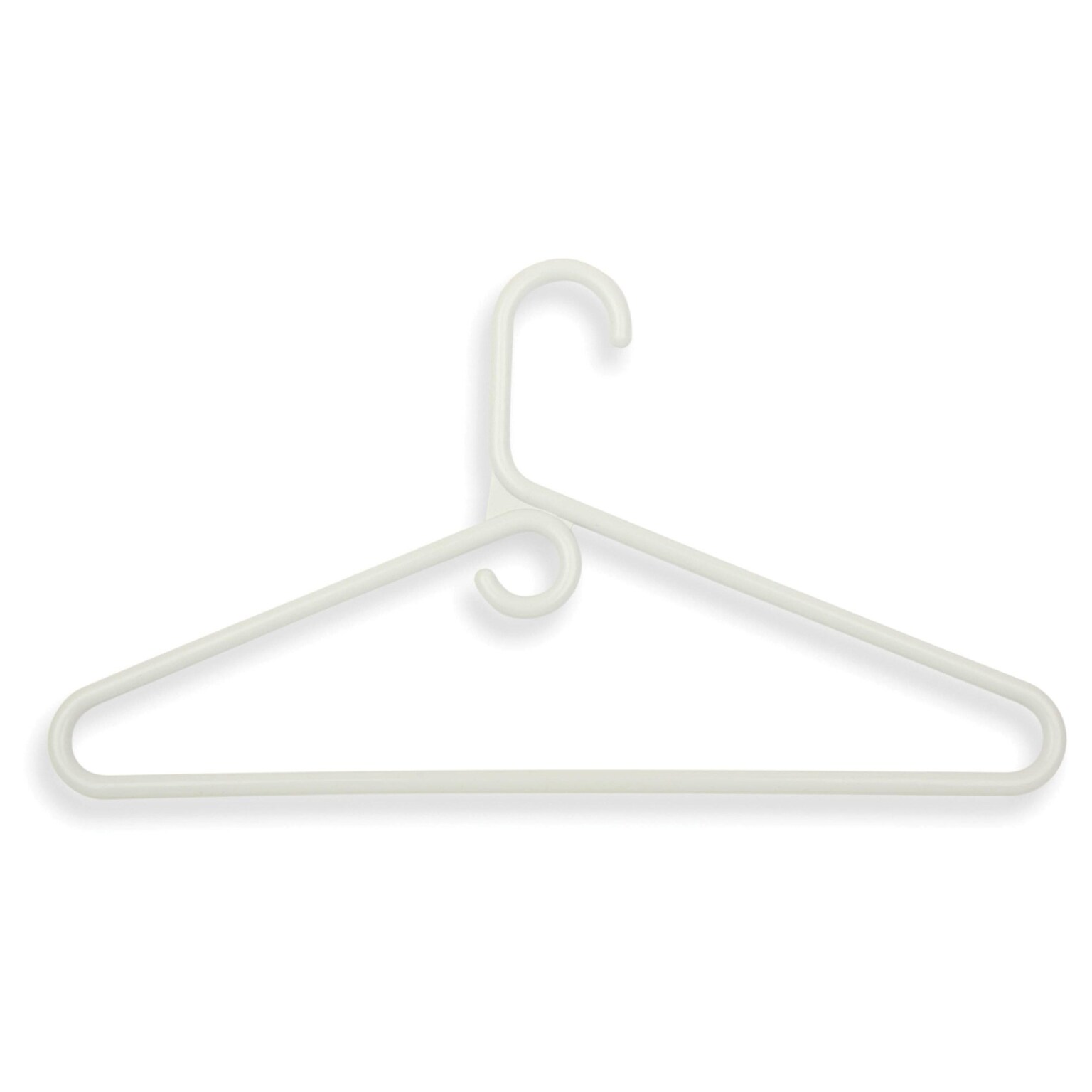 Honey-Can-Do Heavy-Duty Plastic Clothes Hangers, White, 18/Pack (HNG-01178)