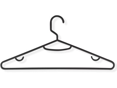 Honey-Can-Do Plastic Clothes Hangers, Black, 60/Pack (HNG-01520)