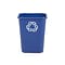 Rubbermaid Commercial Products Plastic Container, 10.25 Gal., Blue (FG295773BLUE)