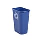 Rubbermaid Commercial Products Plastic Container, 10.25 Gal., Blue (FG295773BLUE)