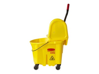 Rubbermaid Tandem Bucket & Side-Press Wringer, 31 qt. (7.75 Gal.), Yellow (FG738000YEL)