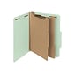 Smead 100% Recycled Paperboard Classification Folders, Letter Size, 2 Dividers, Gray/Green, 10/Box (14023)