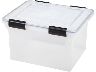 IRIS WeatherPro Plastic File Box, Letter/Legal Size, Clear (110600)