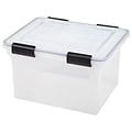 IRIS WeatherPro Plastic File Box, Letter/Legal Size, Clear (110600)