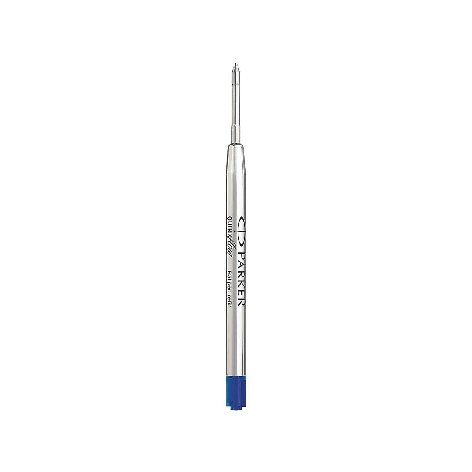Parker Quinkflow Ballpoint Pen Refill, Medium Tip, Blue Ink (1950371)