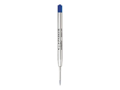 Parker Rollerball Pen Refill, Medium Point, 0.7 mm, Blue Ink, Pack of 6