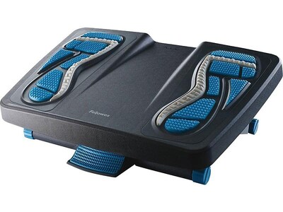 Fellowes Energizer Tilt Adjustable Footrests, Charcoal/Blue/Gray (8068001)