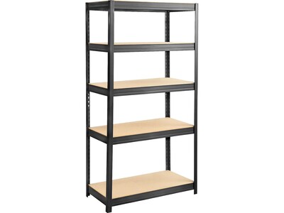 Safco Boltless 5-Shelf Metal Unit, 36W, Black (6245BL)