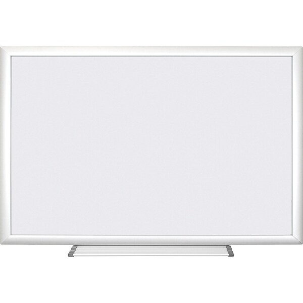 U Brands Basics Plus Magnetic Steel Dry-Erase Whiteboard, Aluminum Frame, 3 x 2 (071U00-01)
