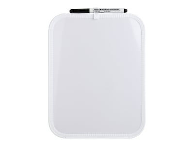 Lorell Melamine Dry-Erase Whiteboard, Plastic Frame, 1 x 1 (75620)