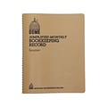 Dome Monthly Bookkeeping Record, 8.75 x 11.25, Brown (612)