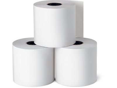 Staples® Recycled Bond Cash Register/POS Rolls, 1-Ply, 2 1/4 x 130, 12/Carton (18237-CC)