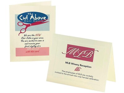 Avery Note Cards with Envelopes, Embossed Border, Matte Ivory, 4.25" x 5.5", Inkjet, 60/Pack (08317)