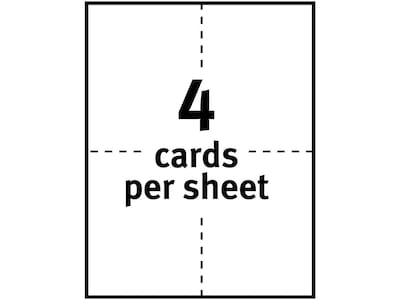 Avery Postcards, Matte White, 4.25" x 5.5", Inkjet, 200/Pack (08387)