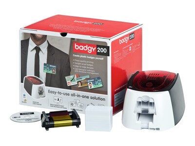 Evolis Badgy200 ID Printer, Multicolored (B22U0000RS)