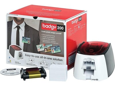 Evolis Badgy200 ID Printer, Multicolored (B22U0000RS)