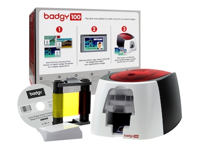 Badgy 100 ID Printer, Multicolored (B12U0000RS)