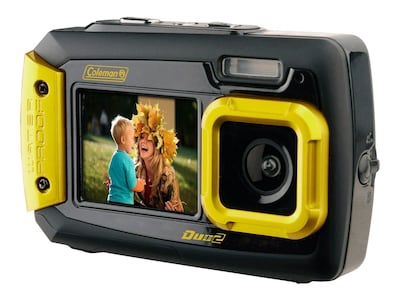 Coleman Duo2 2V9WP 20 Megapixels Point & Shoot Waterproof Camera, Yellow