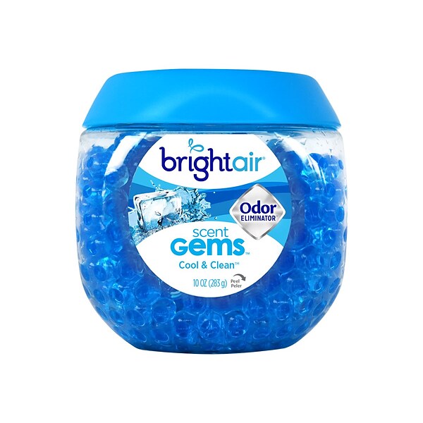 Bright Air Scent Gems Solid Air Freshener, Cool and Clean (900228)