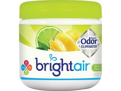Bright Air Super Odor Eliminator Solid Air Freshener, Zesty Lemon & Lime (900248)