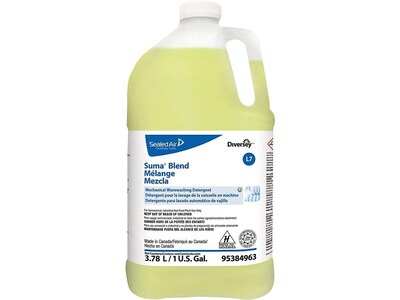 Diversey Suma Blend L7 Dishwasher Detergent Liquid, 128 oz., 4/Carton (95384963)