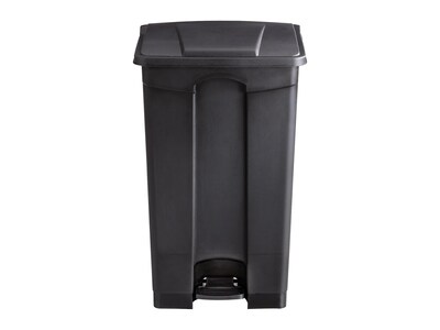 Safco Indoor Step Trash Can, Black Plastic, 23 Gal. (9923BL)