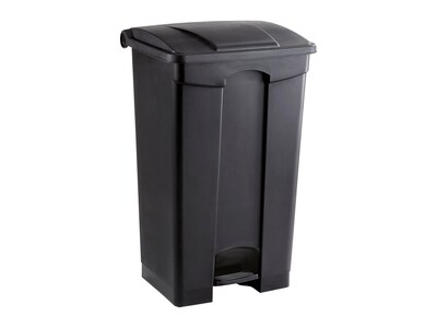 Safco Indoor Step Trash Can, Black Plastic, 23 Gal. (9923BL)