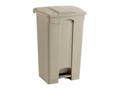 Safco Indoor Step Trash Can, Tan Plastic, 23 Gal. (9923TN)