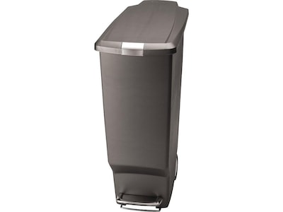 simplehuman Indoor Step Trash Can, Gray Plastic, 10.5 Gal. (CW1363)