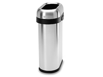 simplehuman Indoor Trash Can with Lid, Brushed Stainless Steel, 13 Gallon (CW1467)