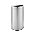 Commercial Zone Precision Series Half Moon Indoor Trash Can, Stainless Steel, 8 Gal. (780929)