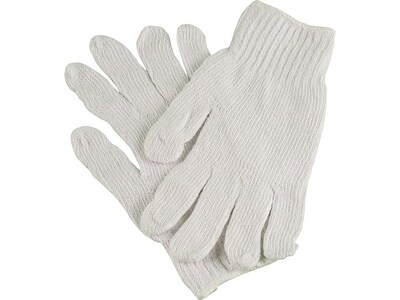Ambitex Pro Cotton/Polyester Gloves, Natural White, 12 Pair/Pack (CTPS400LG/NLW)