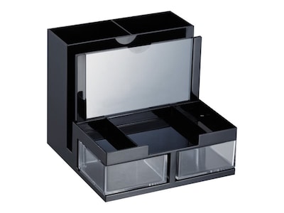 OfficeMate VersaPlus Photo 9 Compartment Plastic Compartment Storage, Black (23112)