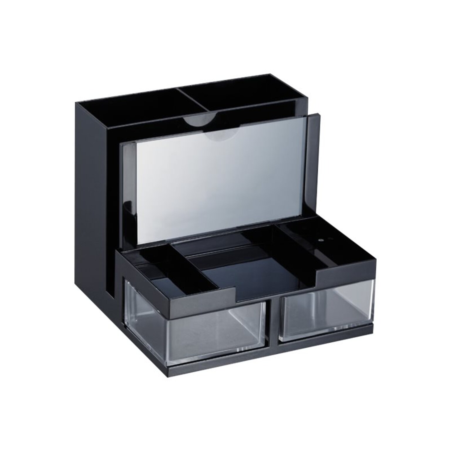 OfficeMate VersaPlus Photo 9 Compartment Plastic Compartment Storage, Black (23112)